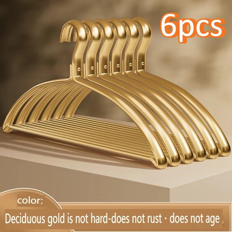 

6/16 шт. Золотые металлические вешалки, Эстетичный матовый алюминий для современного дома и комнаты в общежитии