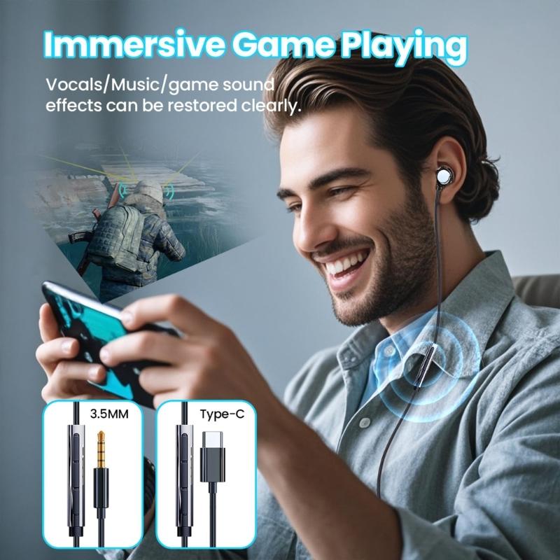 Sweatproof Sport In Ear Headphones Builts in Microphones for Clear Call 13mm Composite Diaphragm Enhances Music Playback