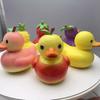 Resin Duck Figurine Cartoon Miniatures Ornament Desktop Decoration Fruit Duck Statue  Model Toy