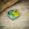 Bi-Color Tourmaline Gemstone 925 Sterling Silver Jewelry Pendant 1.58" M-154