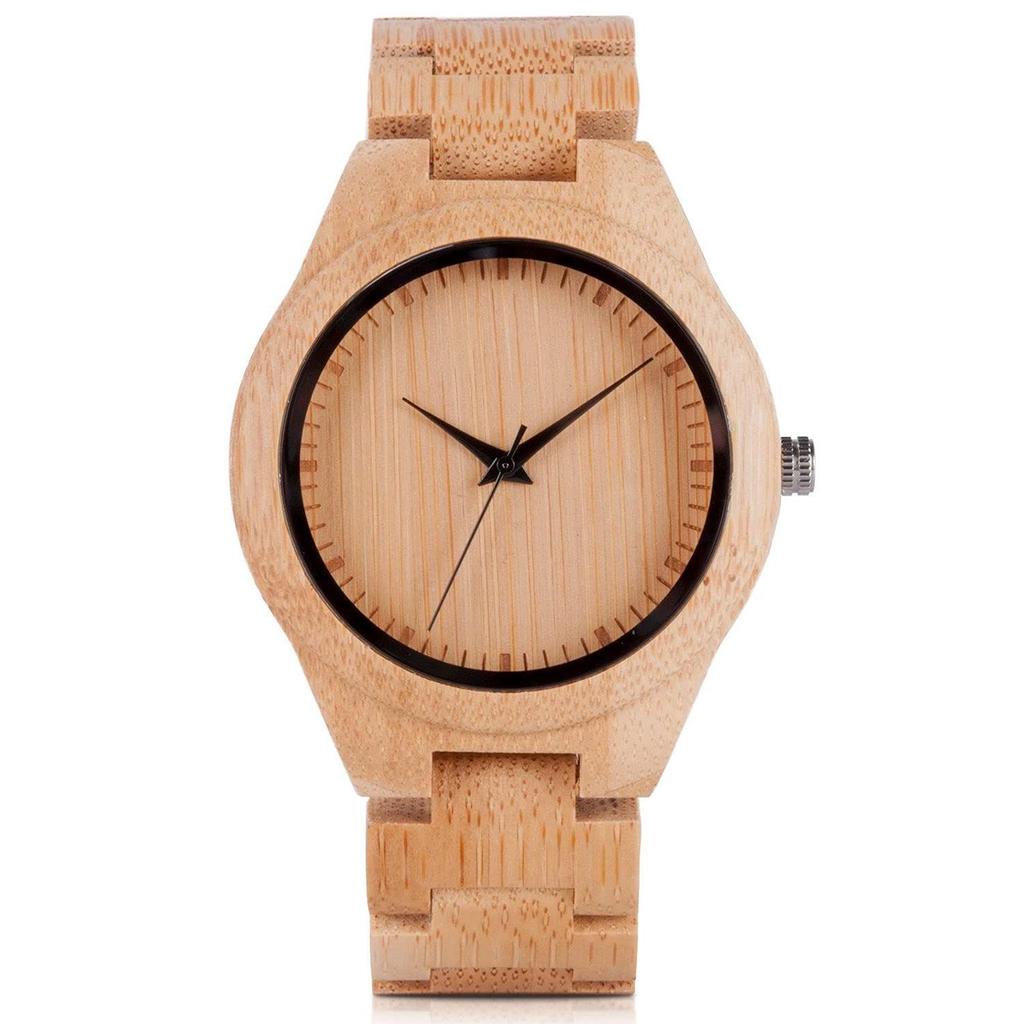 Used Limited Edition Men's Stylish Bamboo Watch Lightweight Japanese Quartz Birthday Gift Christmas Gift KINGNOW Anniversary Father's Day Present