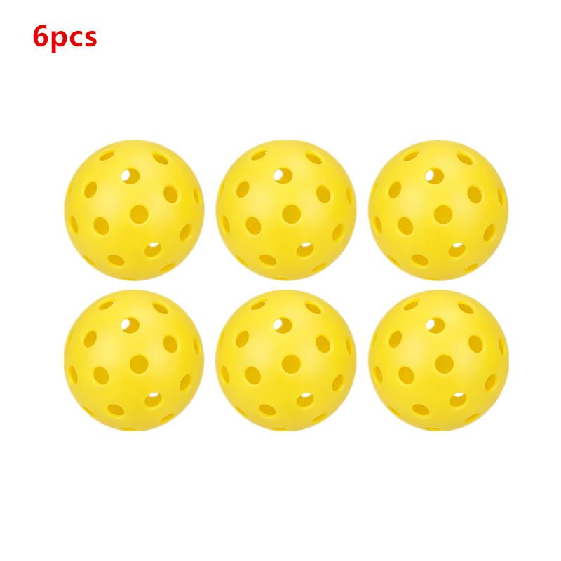 Pickleball Bälle 12/6 Stück Mehrfarbig 74mm 40 Löcher Hohe Elastizität Langlebig für Feiertagsgeschenke Lässige Sportveranstaltungen