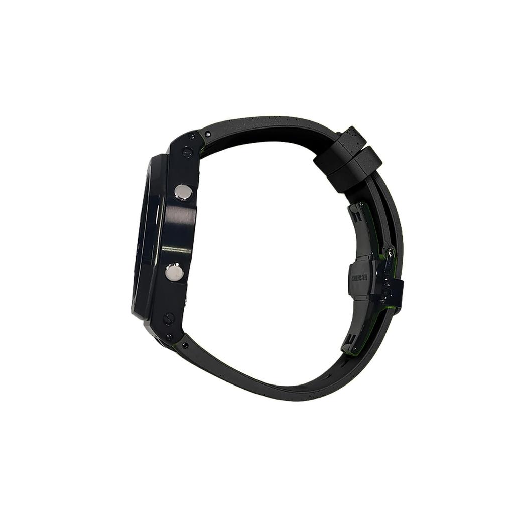Casio Custom Collection Quartz Movement Fluoroelastomer Strap Watch Men's Watches Black Dial GA-2100-1A1(Watch3--LV)