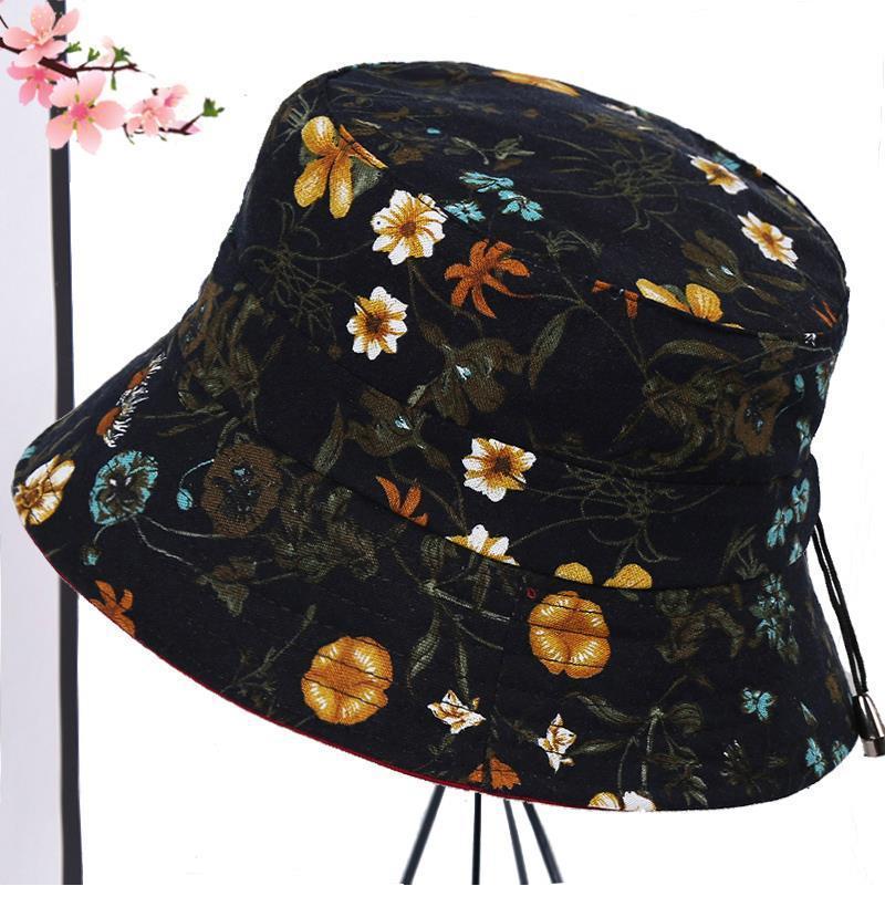 Elderly Women Sun Hat With Adjustable Brim For Spring Fall Sun Protection Cotton Fabric