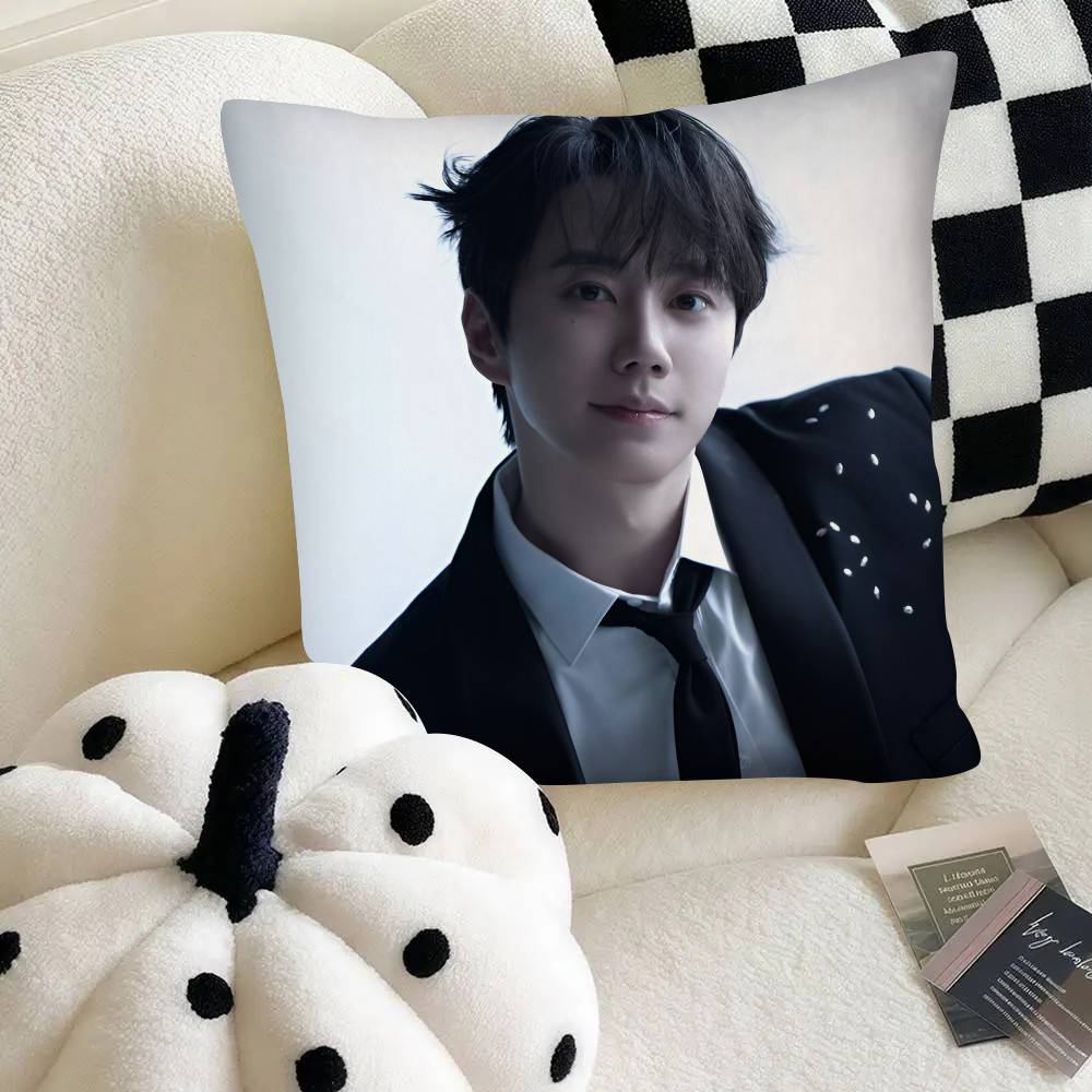 Kpop Hot Singer Lee JJun Young Pillow Case Fashion Square Pillowcase Bedroom Sofa Room Ins Decoration Leisure