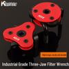 Three-Jaw Oil Filter Wrench