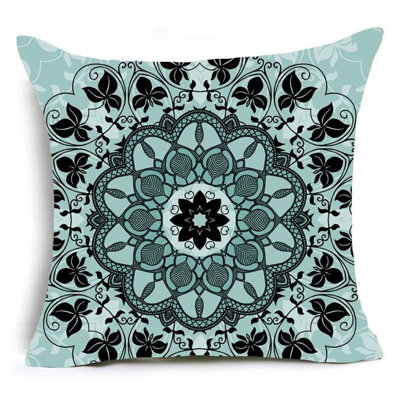 Green Plant Forest Pattern Decorative Pillowcase Living Room Bedroom Square Cushion Pillowcase