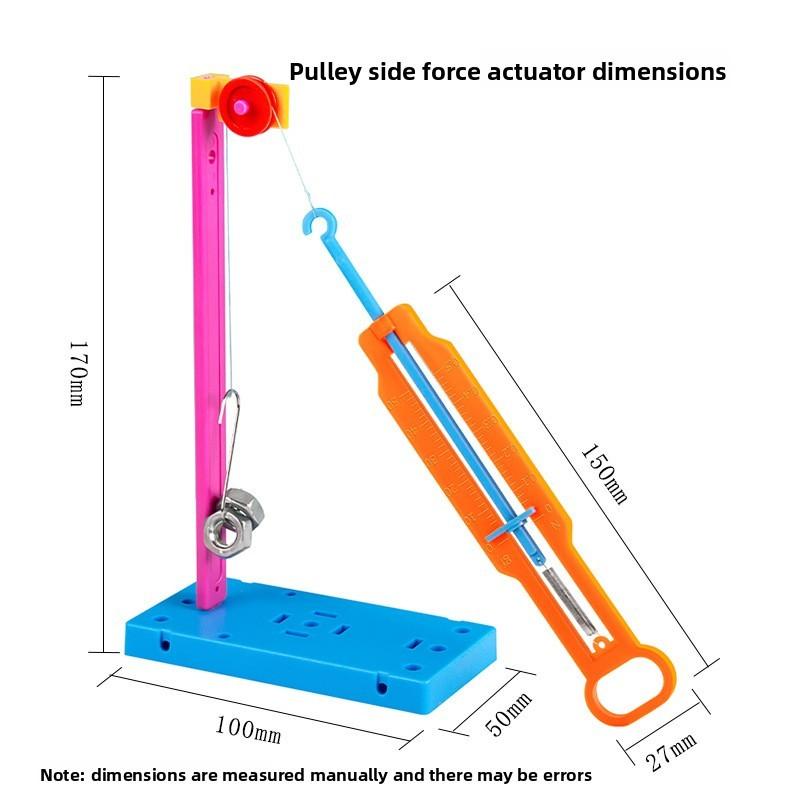Expérience Scientifique de Physique Bricolage Dynamomètre à Poulie Avec Matériel Pédagogique Pour Étudiants