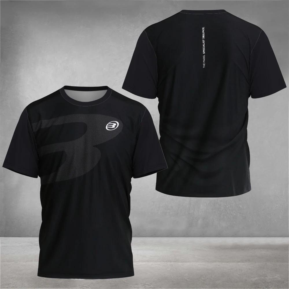 Padel Element Print Quick-drying Short Sleeve Men's Tennis Breathable Wear Men's Ultra-thin Fitness T-shirt Casual Top