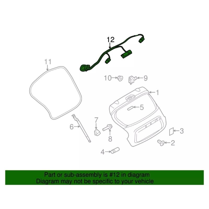 Rear Tunk Lid Boot Release Handle Switch for 2011-2015 25380-1KA0B Replacement Tailgate Lock Boot Opening Button