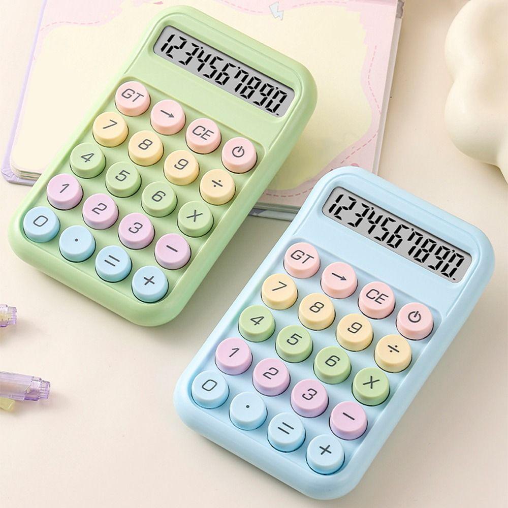 10-digit Display Mechanical Keyboard Calculator Gradient Color Student Calculator Student Use