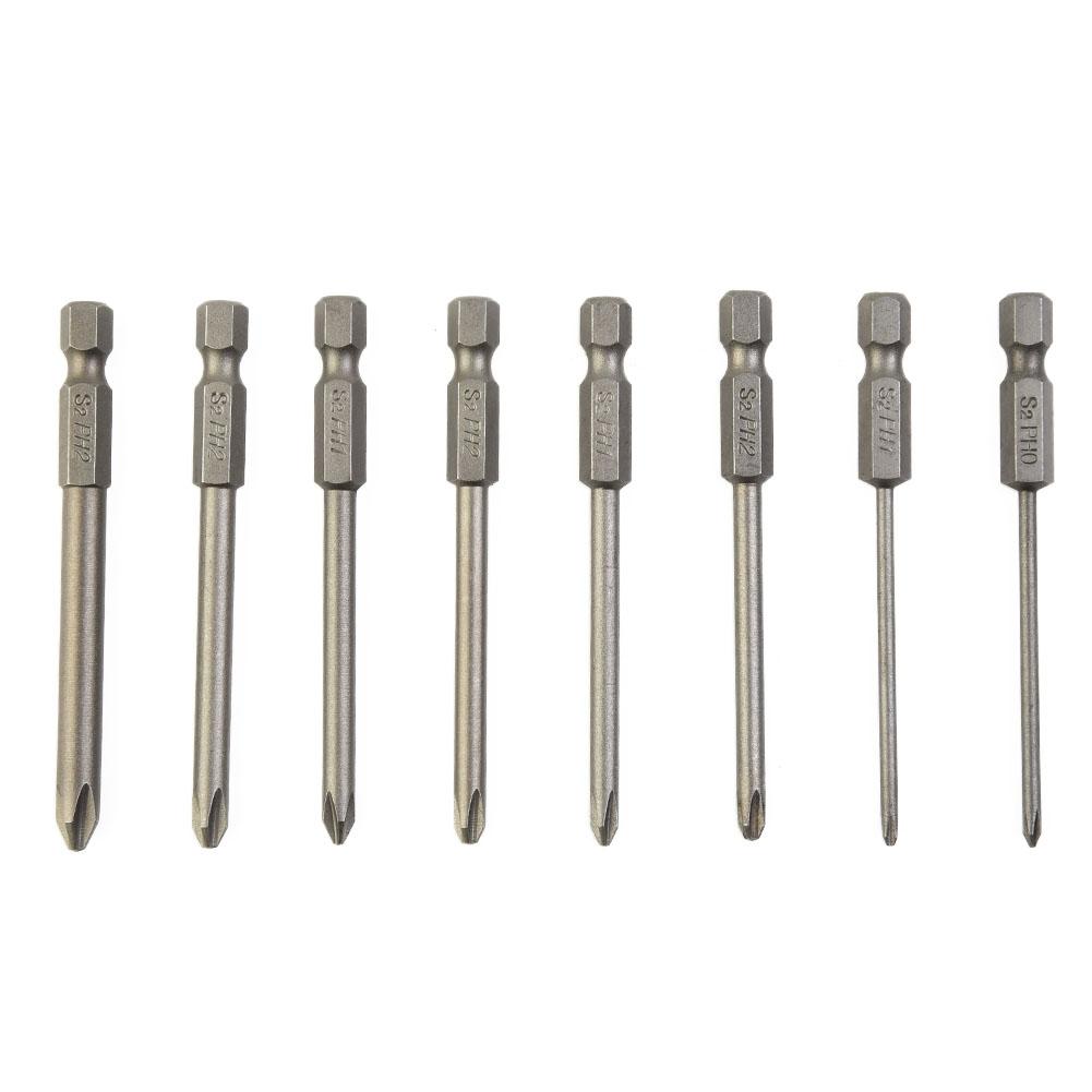 1/4 Inch Hex Shank Screwdriver Bit 75mm 8pcs Cross Head High Quality