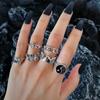 Retro For Women Punk Butterfly Heart Rings Set Retro Gothic Ancient  Color Color Dice Angel Wings Charms Finger Rings JewelryVintage Rings