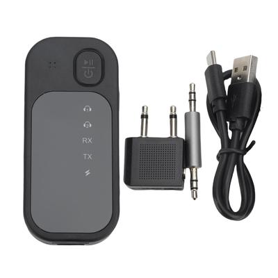Bluetooth 5.4 Empfänger Sender Geräuschunterdrückung Clip On 2 in 1 Kabelloser Auto Bluetooth AUX Adapter für 2 Kopfhörer