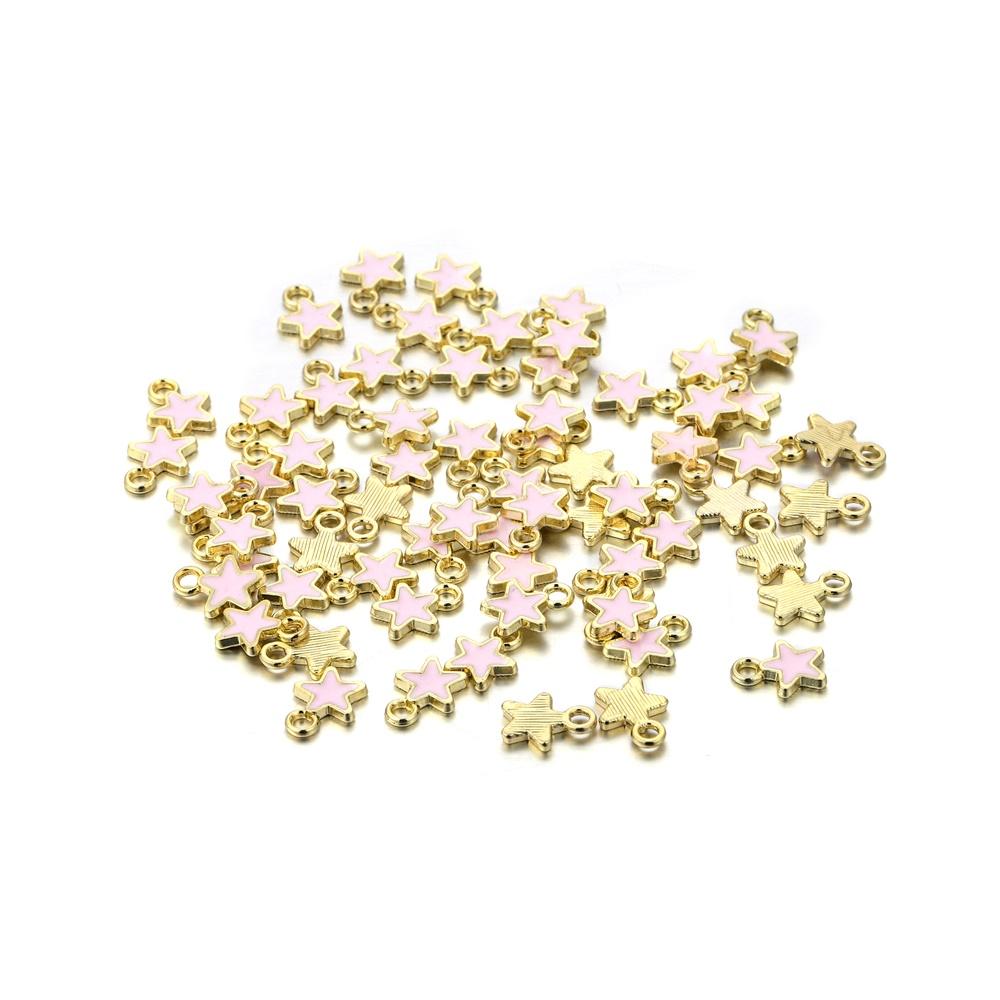50Pcs/lot Mini Stars Gifts for Girl Pendant Charms Women For DIY Earrings Necklaces Jewelry Making Findings