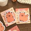 4 Pack Capybara Sticky Notepads, 30 Sheets Cute Self Sticky Notepads, Cartoon Animal Memo Pads, Adhesive Notes for Office School Students Party Favors