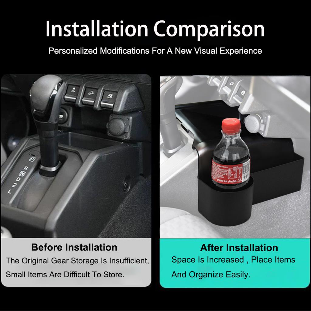 Car Gear Shift Storage Box Organizer Tray Cup Holder AT Model for Suzuki Jimny 2019-2026 Stowing Tidying Interior Accessories