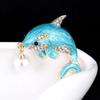 Women Animal Dolphin Delicate Accessories Lapel Pin Fashion Jewelry Brooch