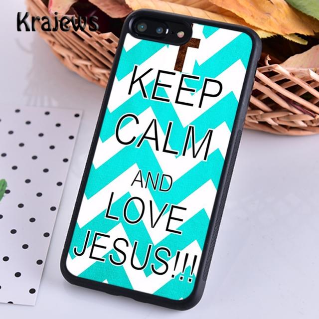 

Krajews Keep Calm And Love Lord Jesus Christ Quote Phone Case Cover For iPhone 17 Air 16 15 14 plus 11 12 pro max iPhone 13