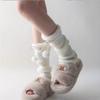 Cute Leg Cover Autumn and Winter Lamb Wool Pom-pom Warm Hairball Socks Cover J Retro Stacking Socks Children