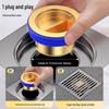 Universal Anti-Clog All-Copper Floor Drain Core - Odor-Proof, High Water Volume, Insect-Resistant, Anti-Backflow for Bathroom and Toilet.