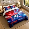 Bedding Set 1 Duvet Cover 2 Pillowcases Lyon FC Print Soft Bed Linen Bedroom Decor