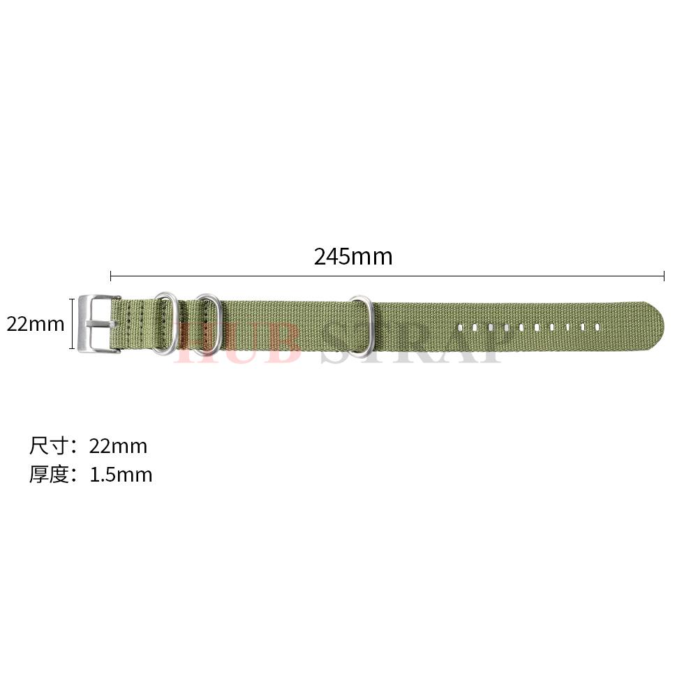 Fashion Ribbed Nylon Watchband Replacement Bracelet Men Women Nylon Watch Band With Silver Pin Buckle 20mm 22mm Universal Strap