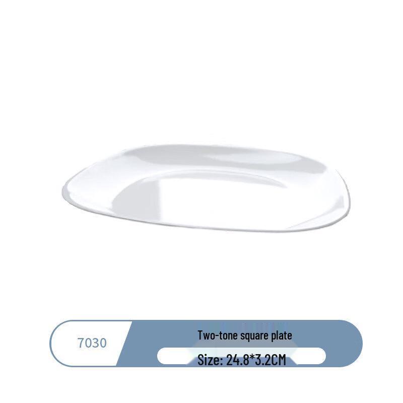 Wuhe A5 Food-Grade Melamine Two-Color Square Plate