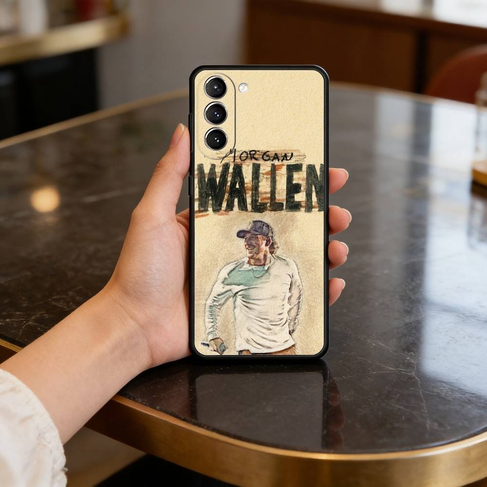 M-Morgan W-Wallen-EN Phone Case For Samsung S25,24,23,22,30,21,10,9,Ultra,Plus,Lite,FE,4,5 G Soft Black Case