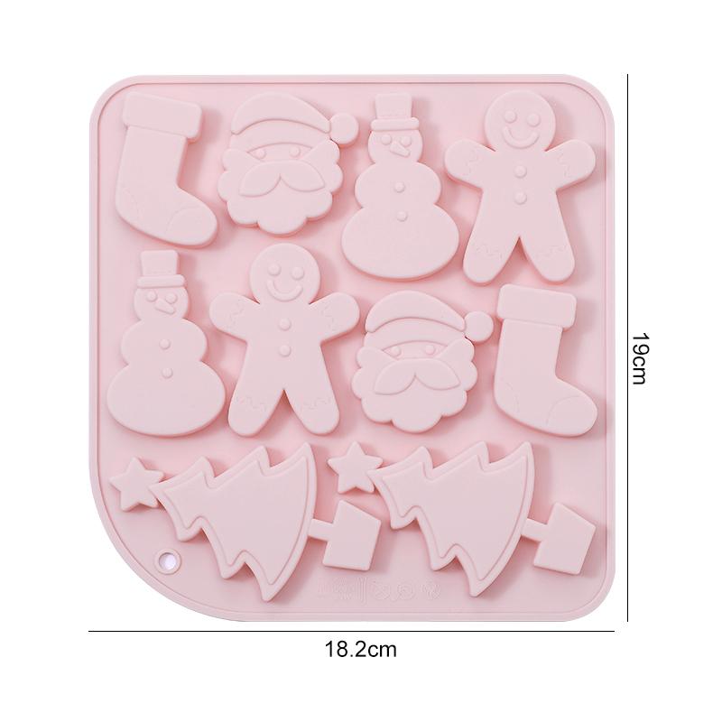 FAIS DU Christmas Chocolate Candy Pudding Jelly Mold DIY Silicone Baking Pan Epoxy Cake Mold Wax bottle sugar Mold
