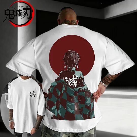 Devil Killer Kimetsu No Yaiba2025 Summer New Hotseling Mens Womens Japanese Anime Tanjiro Kamado Cotton Short Sleeved Tshirt 4XL