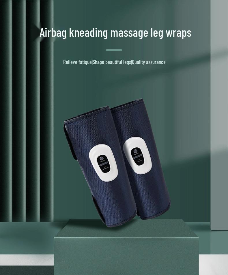 Electric Air Pressure Leg and Foot Massager with Calf Heater for Varicose Veins and Meridian Relief