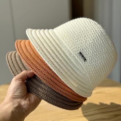 Spring and Summer New Knitted Breathable Fisherman's Hat Children's Sun Hat Foldable Basin Hat