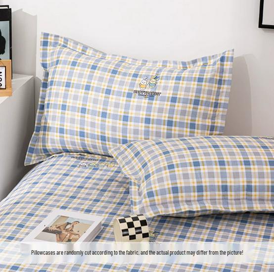 2025 Influencer Pillowcase Set - Pure Washed Cotton, Single 48×74cm, Ideal for Student Dorms, Set of Two
