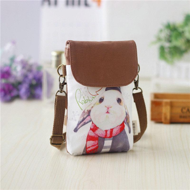Spring/Summer Fresh Painted Women's Canvas Handbag & Crossbody Phone Bag