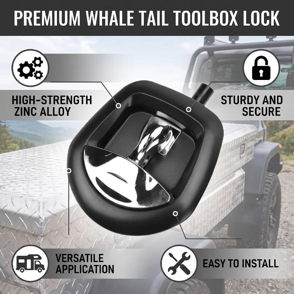 Zinc Alloy Toolbox Lock Durable T Handle Lock Practical Canopy Door Latch for RV Storage Upgrade
