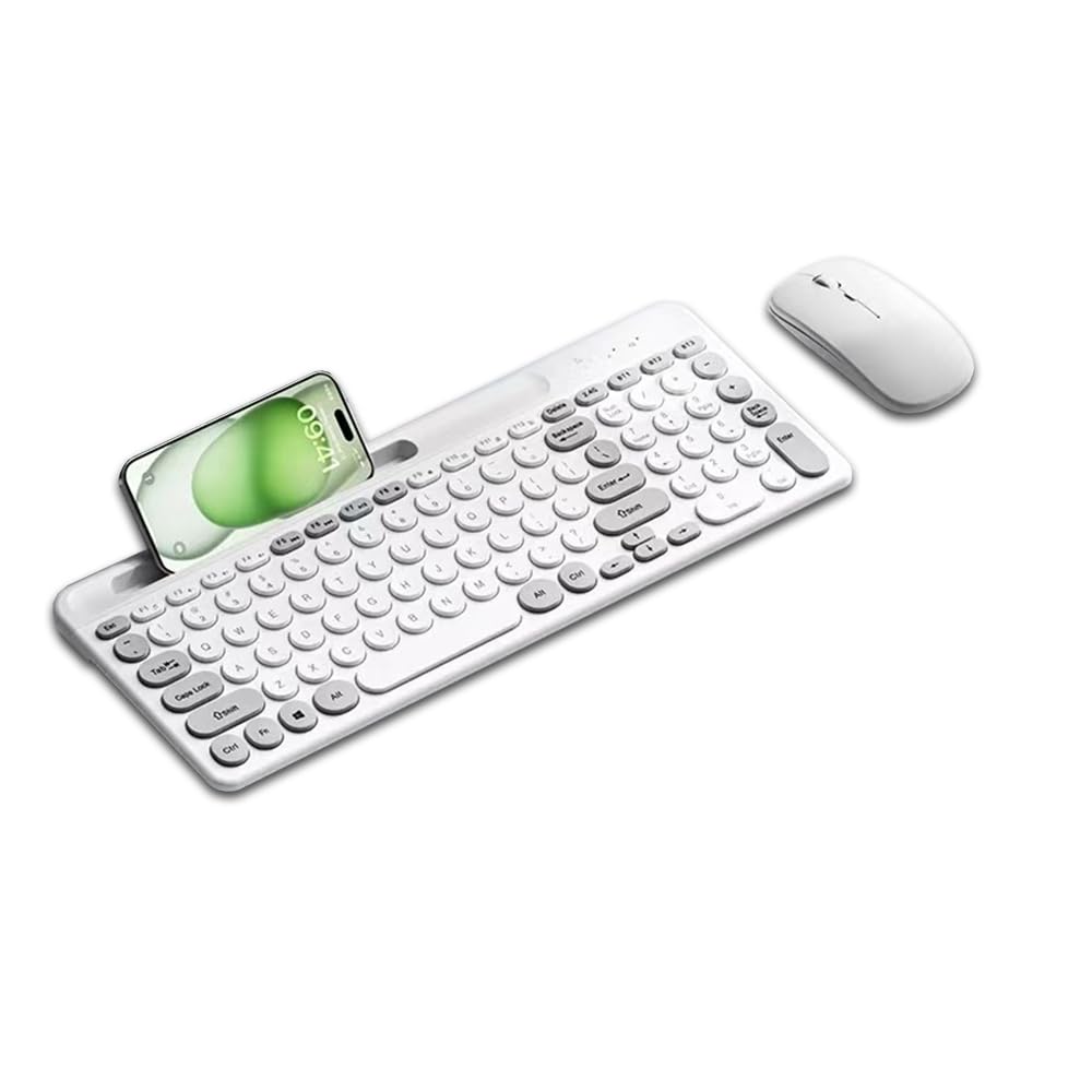 

Набір клавіатури та миші з бездротовою цифровою US повнорозмірною клавіатурою для та Сумісний з та Android Мульти-сполучення, 4-пристрої Bluetooth/USB