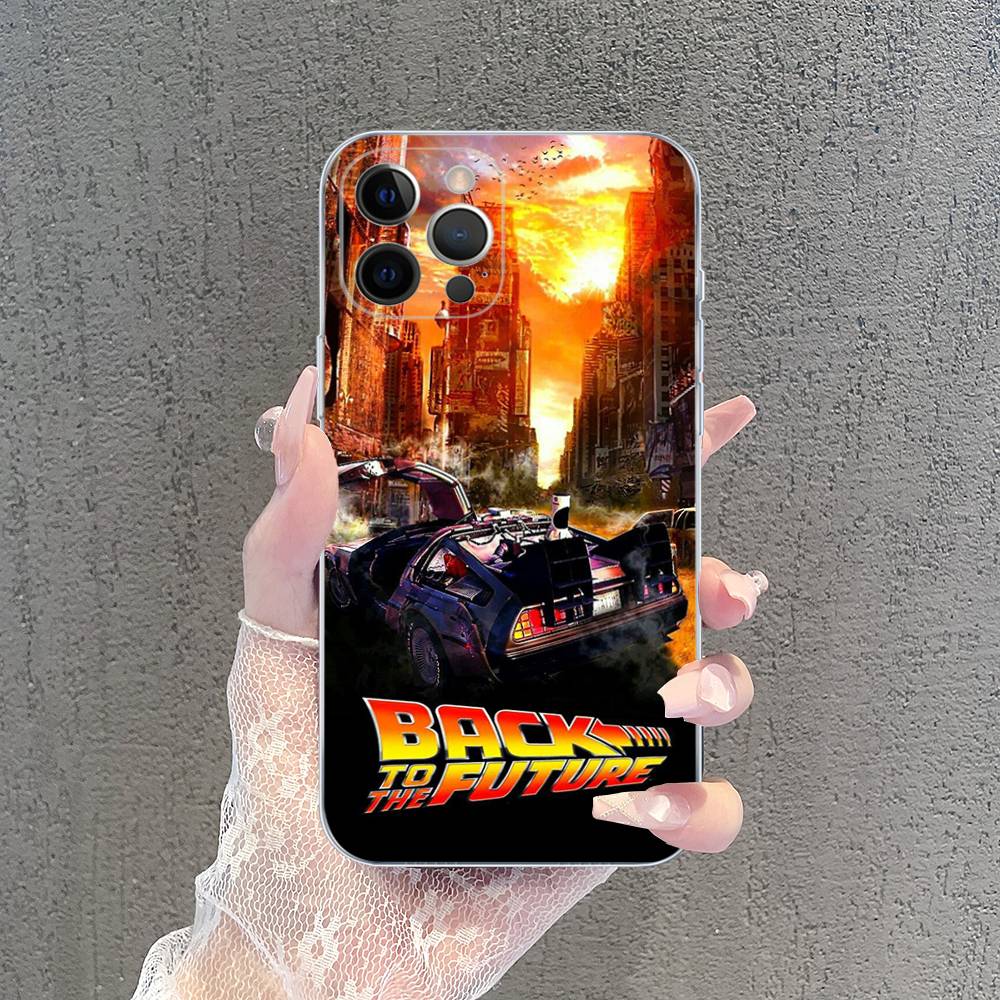 Back To The Future Transparent TPU Phone Case For IPhone 17 11 12 13 14 15 16 Pro Max 16 Plus Cover