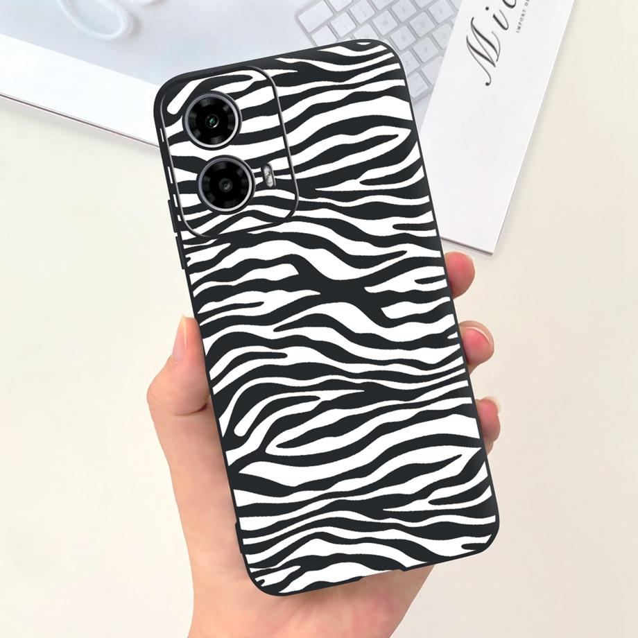 For Moto G34 5G Case Soft Silicone Shockproof Women Daisy Flower Back Cover for Motorola Moto G24 Power TPU Capas for Moto G04