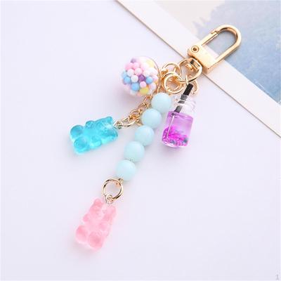Bear Keychain Cartoon Accessory for Birthday Gifts Portable Pendant Bag Wallet Handbag