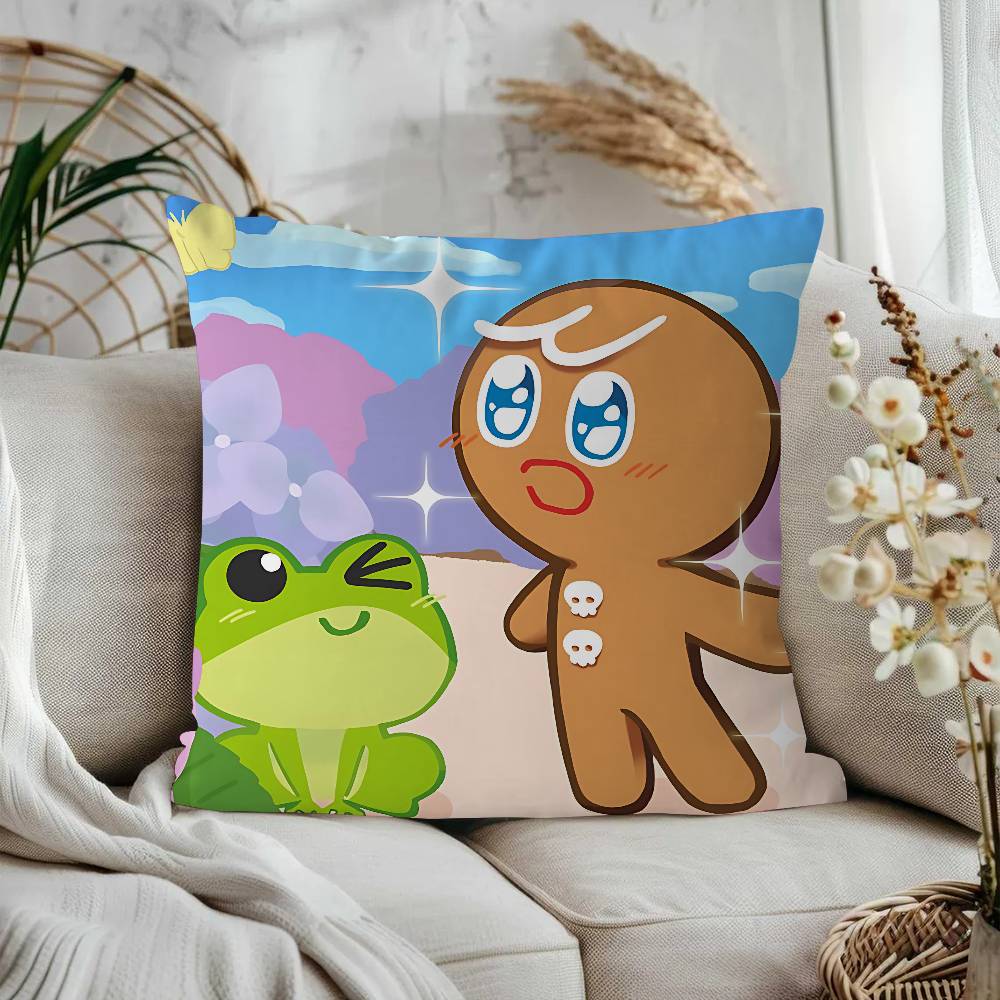 Anime Cookie Run K-Kingdom Personalized Pillow Cover Kids Bedroom Wild Party Decor Pillowcase Kid Birthday Shower Gift