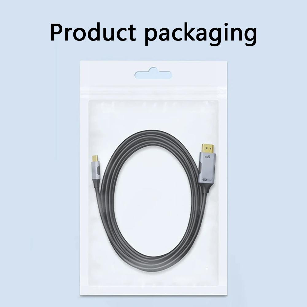 4K USB C na HDMI-kompatibilní kabel 30Hz 60Hz Adaptér Type C na HDMI-kompatibilní kabel Thunderbolt 3 pro notebook, tablet, iPhone 16 Pro