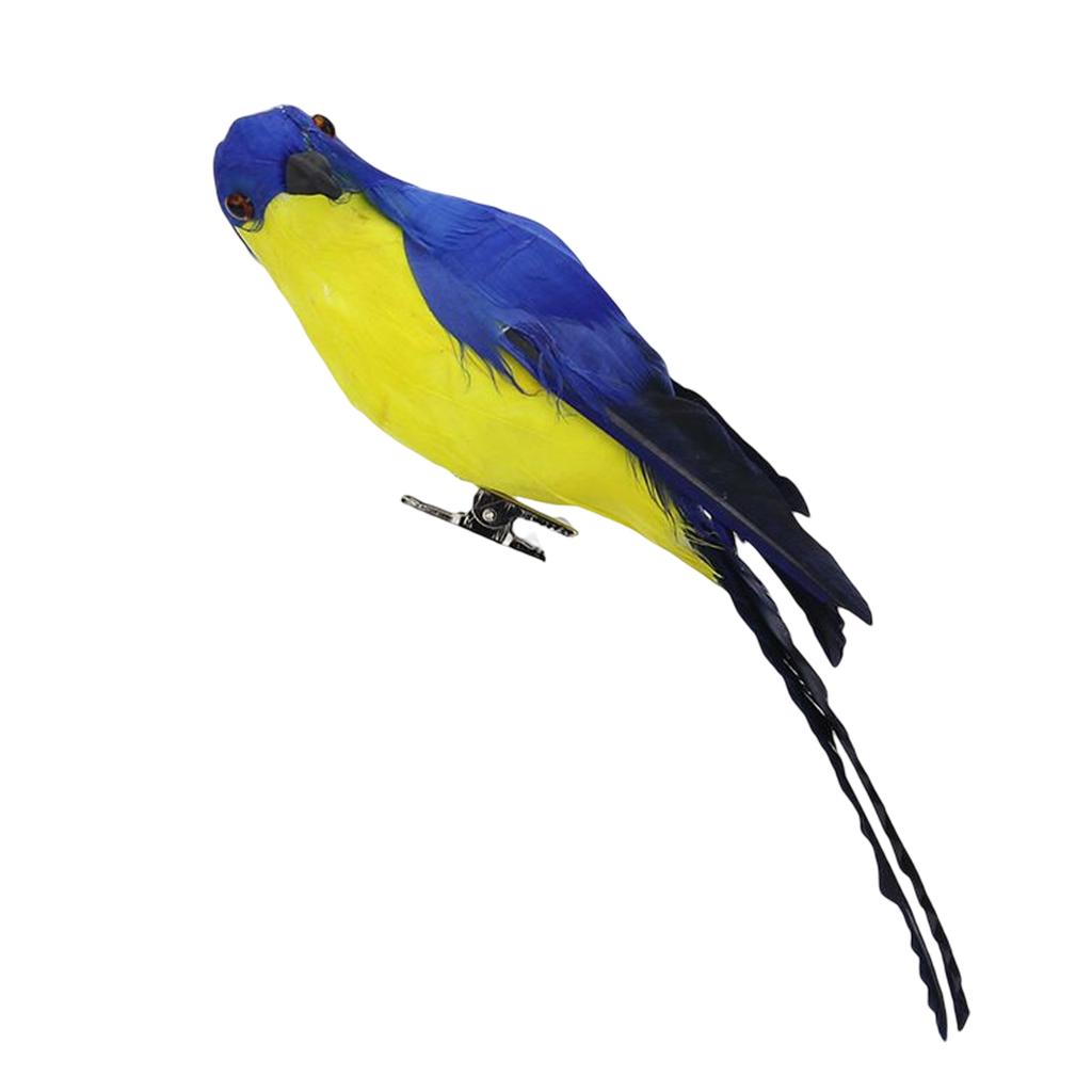 1 Piece Artificial Feathered Birds  Large 45CM Artificial Parrot Bird Parrot Figure for Outdoor Garden Decoration