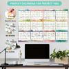 2026 Double Sided Erasable Calendar 48x32Inch Full Year to View Calendar Wall Mount Yearly Planner Dated for Home Office