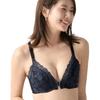 AMOSTYLE Beautiful Posture Support Healing M014 Size E80 Bra, Wave, (Black),