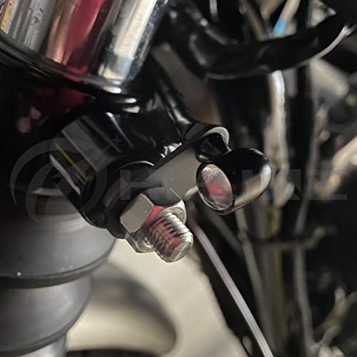 HI-LINE Blinker Stay M5 M10 Blinker Stay Base Motorcycle Front Rear Blinker Stay Base Black Set of 2