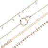 Geometric Circle & Arrow Pearl Pendant Bracelet Set: 4-Piece Collection