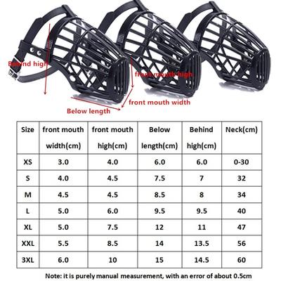 Fashion Pet Dog Muzzles 3 Kinds Colors Environmental Protection Rubber Dog Cover for Puppy and Medium Dog Pet Supplies XS-XXXL