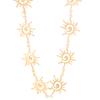 Neue ethnische Stil gezwirnte Sonnenblumen-Totem-Halskette Damen Retro einfach Sonne Punk Halskette Schmuck