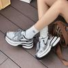 Silver platform dad shoes women's 2025 early autumn new heightening breathable ins tide fried street retro casual sports shoes